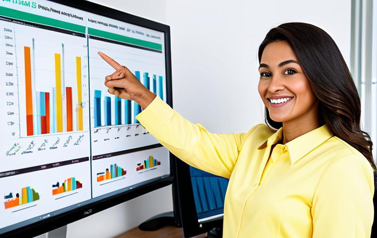 **

A professional financial advisor, fully clothed in modest business attire, smiling confidently while pointing to a diversified portfolio chart displayed on a monitor. The background is a bright, modern office. Safe for work, appropriate content, perfect anatomy, correct proportions, professional environment, well-formed hands, proper finger count, natural body proportions, professional, family-friendly.

**